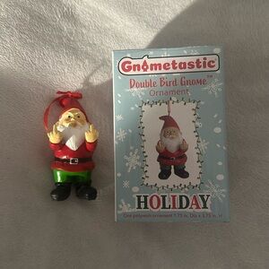 Gnometastic Double Bird Gnome Christmas Ornament-BRAND NEW